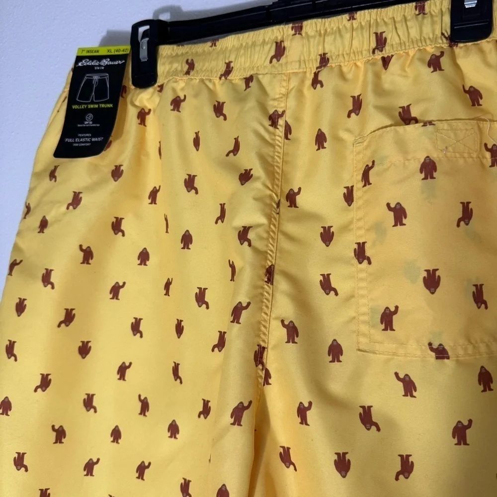 Eddie Bauer NWT yellow Sasquatch Volley swim trunks size XL (40-42)